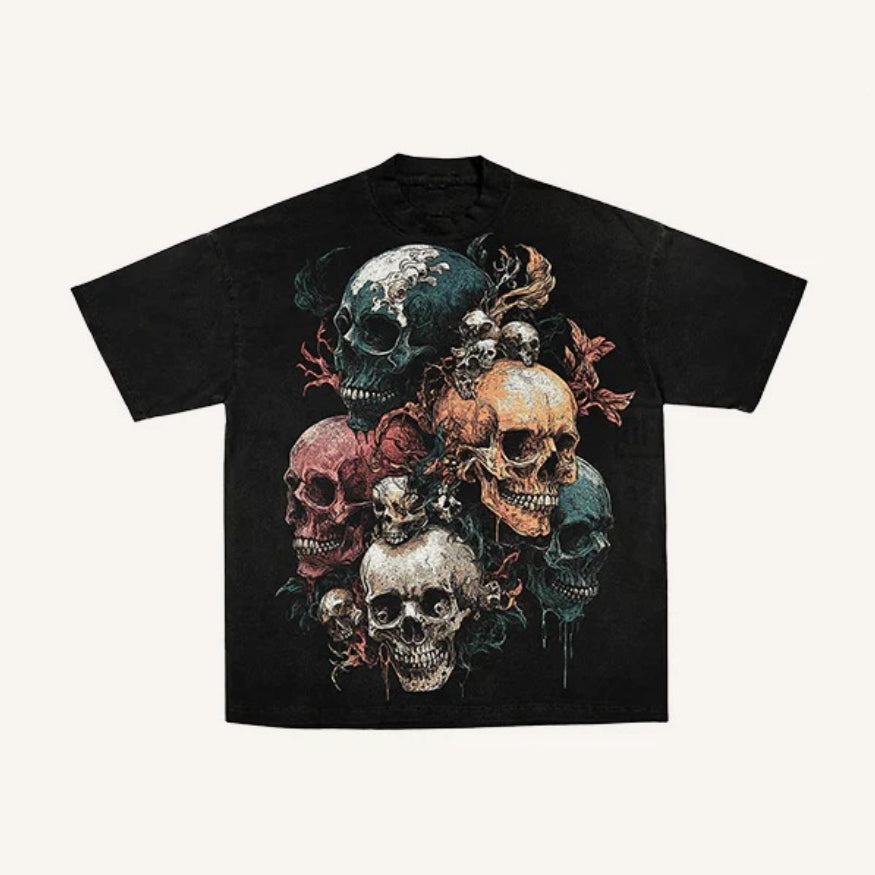 Mens Round-neck Printed Short-sleeve T-shirt